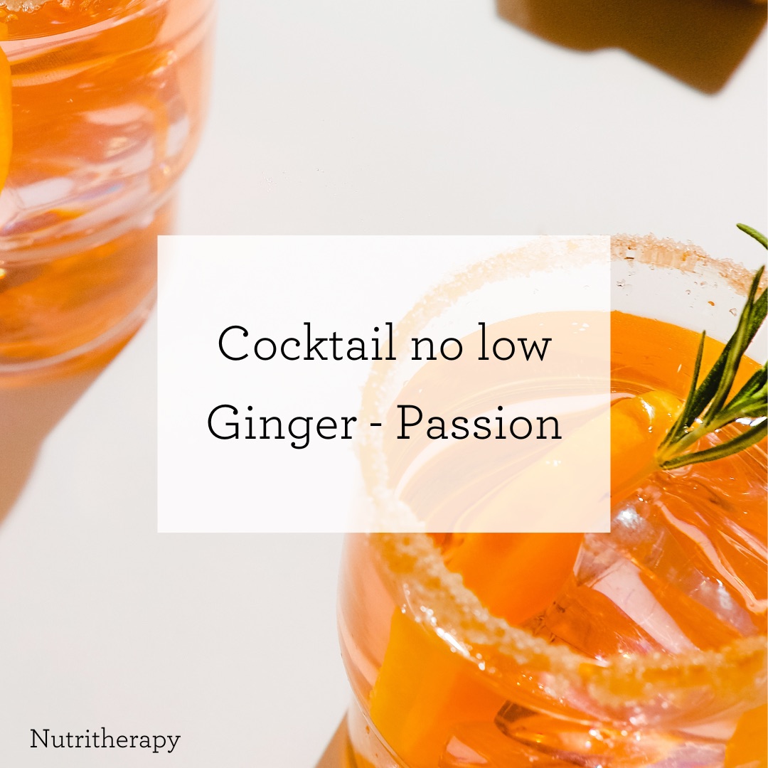 Cocktail sans alcool à la passion et au gingembre